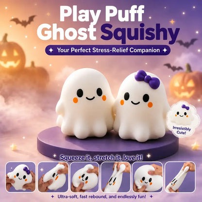 Ghost Stress-Relief Squishy Toy - Slow Rebound Sensory Fidget, Soft and Whimsical Halloween Party Favor for Kids